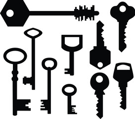 Keys silhouettes