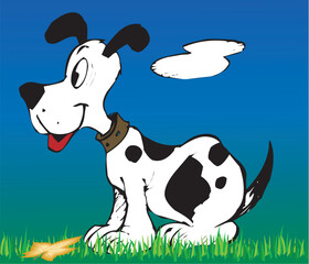 Naklejka premium Illustration of an Toonimal Dog - Vector