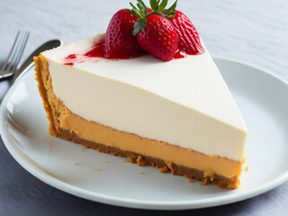 Creamy Delight: New York Cheesecake - Delicia Cremosa: Cheesecake de Nueva York (generated with AI)