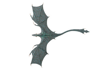Fototapeta premium dragon is flying on top view