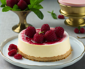 Creamy Delight: New York Cheesecake - Delicia Cremosa: Cheesecake de Nueva York (generated with AI)