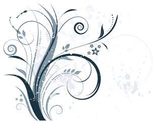 Decorative floral grunge design