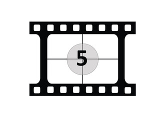 A vector representing a film countdown