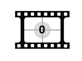 A vector representing a film countdown