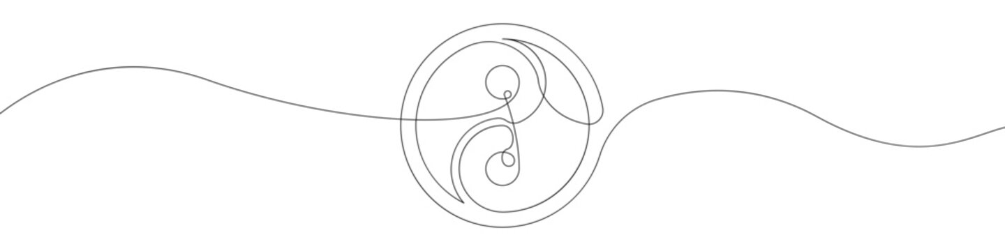 recommend clip art: Yin Yang icon line continuous drawing vector. One line Yin Yang icon vector background. Yin Yang icon. Continuous outline of a World balance icon.