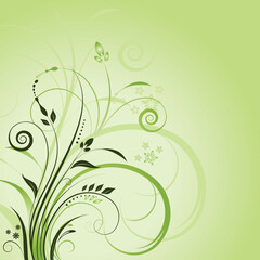 Decorative floral abstract design