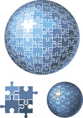 puzzle sphere / vector illustration