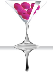 glass of plum, vector, illustration