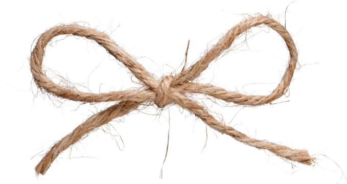 A Loop of Twine Natural Hemp - Ready to use PNG Cutout Premium Isolated Image