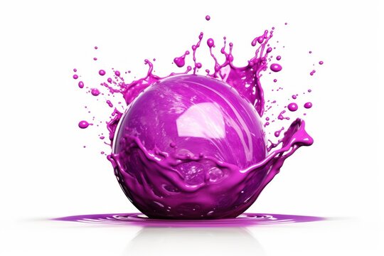 stock photo of purple water liquid splash photography Generative AI