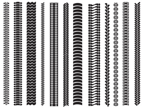 Set of twelve tyre tracks.  More tyre tracks in my portfolio.