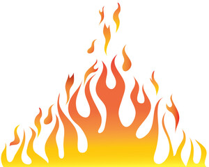 Vector illustrations body of flame on white background