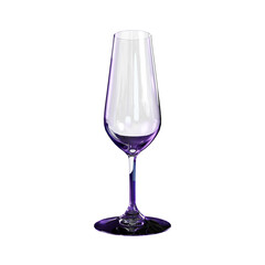 3d empty wine glass isolated