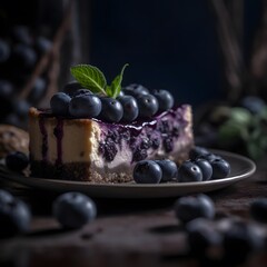 Blueberry Cheesecake Slice | Canon EOS R6