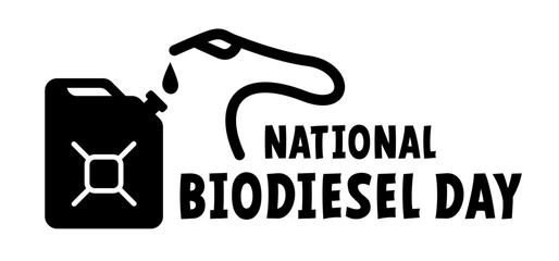 National biodiesel day. Cartoon gasoline, jerrycan with handle. Biofuel pump or biodiesel. Car flling station, Biofuel is fuel made from biomass. Motor oil. Gas pump nozzle. Fuel tank.