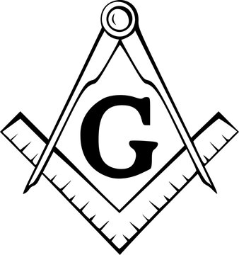 Masonic Compass and square symbol