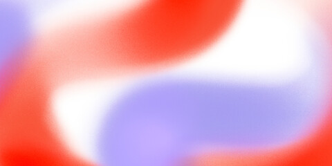 Abstract artistic gradient background with grain texture. Hand-drawn red and purple social web banner in pastel colors.