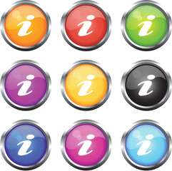 A Vector Illustration of a Set of Information Web Buttons