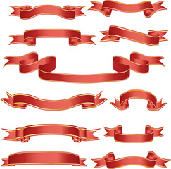 Collection of vector banners in different shape