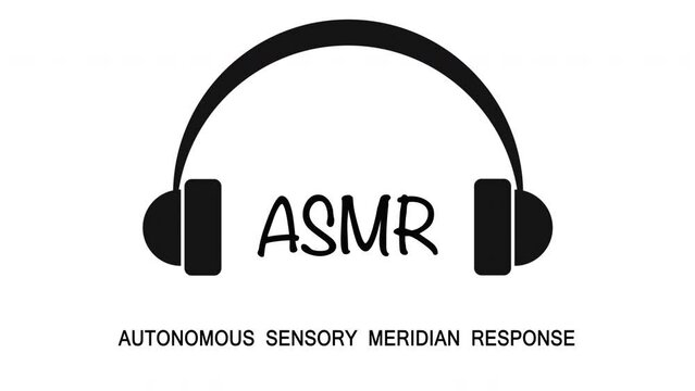 ASMR concept. Dark headphones with pulsating music for enjoyment. Enjoying whispers, sounds or music. Sleep and relaxation therapy.