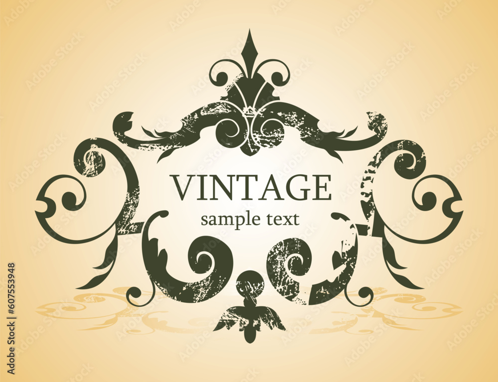 Sticker vintage background