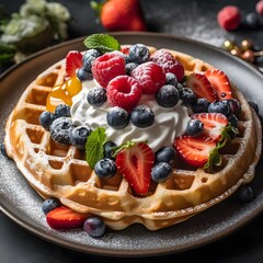 A Rich and Indulgent Belgian Waffle