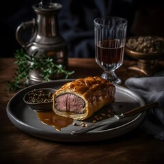 Cozy and Indulgent Plate of Beef Wellington