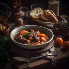 A hearty plate of beef stew shot with a Panasonic Lumix GH5S