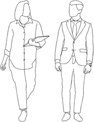 illustration of a man and woman