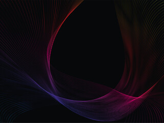 Background of colourful flowing lines