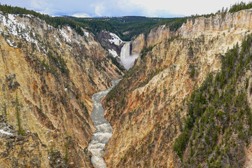 Fototapeta na wymiar Grand Canyon of the Yellowstone as seen from Artist Point