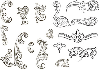 Fototapeta premium Vector decoration elements