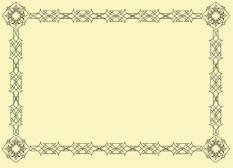 Oriental frame design, vector illustration.