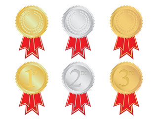 Set of winning medals