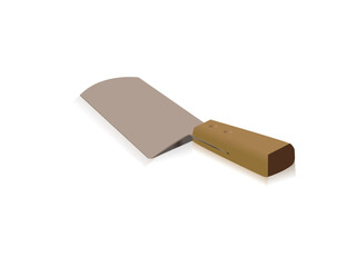 trowel on isolated background