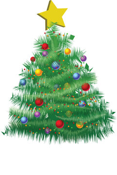 Vector illustration of a christmas tree