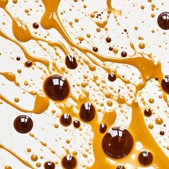 Pattern of drops of chocolate