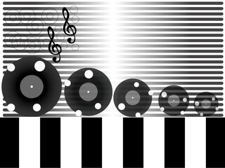 Vector Music, disco themed illustration