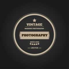 Photography vintage logo vector illustration