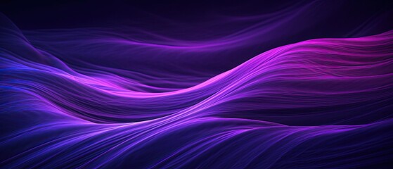 Purple Waves on Dark for presentation design. Suit for business, corporate, institution, party, festive, seminar, and talks