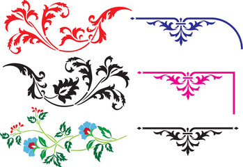 Illustration of vector decoration elements