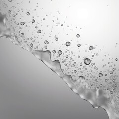 Gray background with splattered water drops 