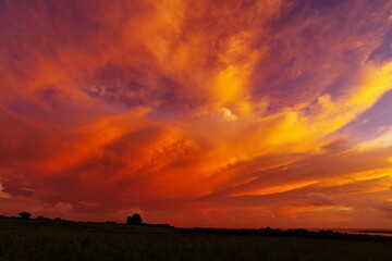 沖縄県小浜島　美しい朝焼け