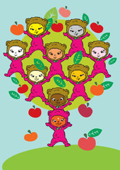 Fototapeta premium morals values / diversity and unity / unity of peoples is like a trunk...
