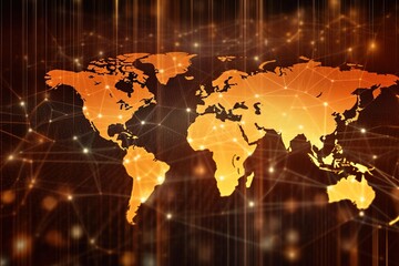 Obraz premium graphic background Business and economic growth on a global business network