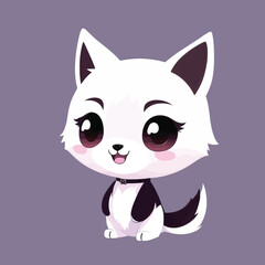 High detailed vector illustration od a dog or puppy