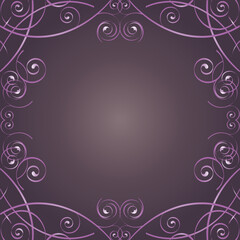 Vector image of frame with swirls.