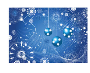 Fototapeta premium Christmas abstraction with snowflakes