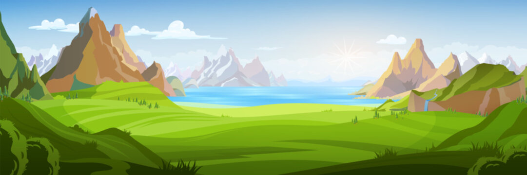 Mountains Landscape Illustration