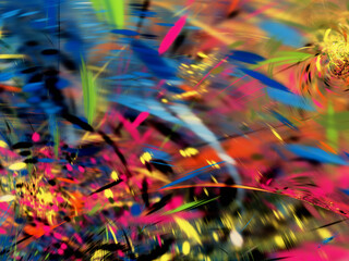 rainbow abstract fractal background 3d rendering illustration